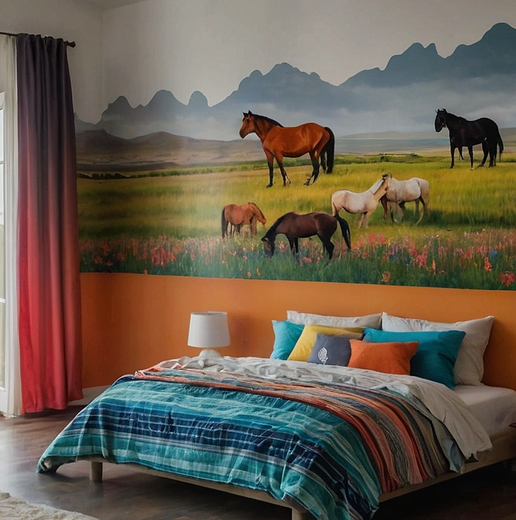 Rideau Déco Cheval – Sarcasm & Co – Pour Fenêtre – Amoureux Des Animaux