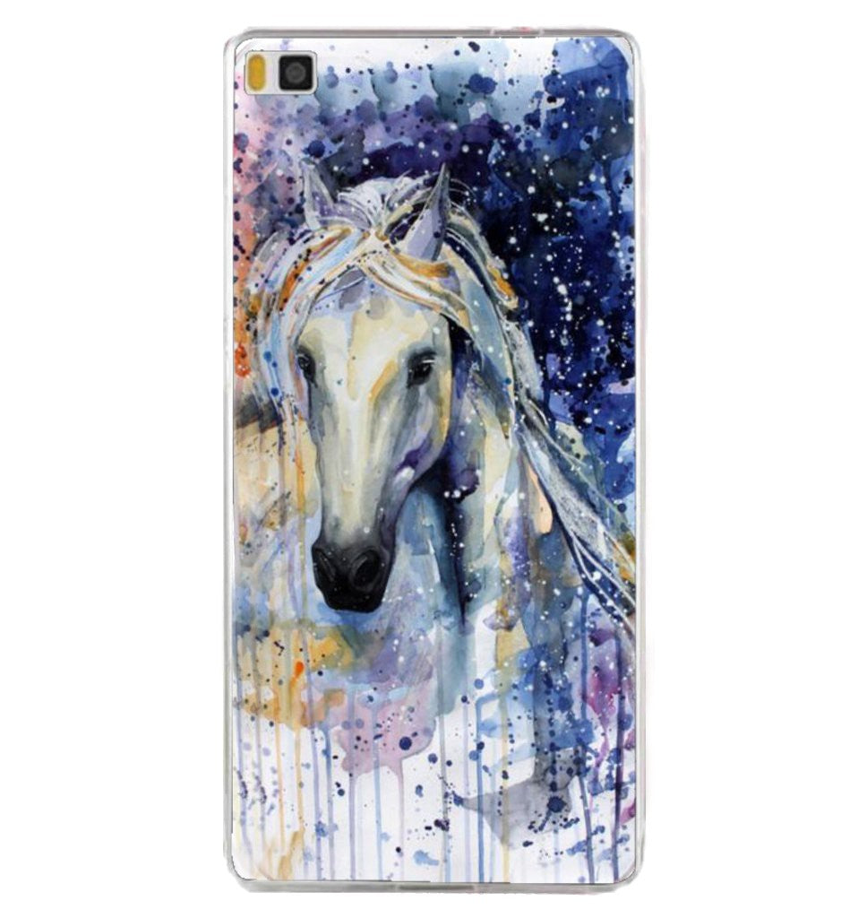 Coque pour Huawei - Cheval aquarelle féérie