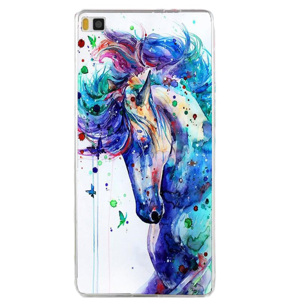 Coque pour Huawei - Cheval aquarelle féérie (2)