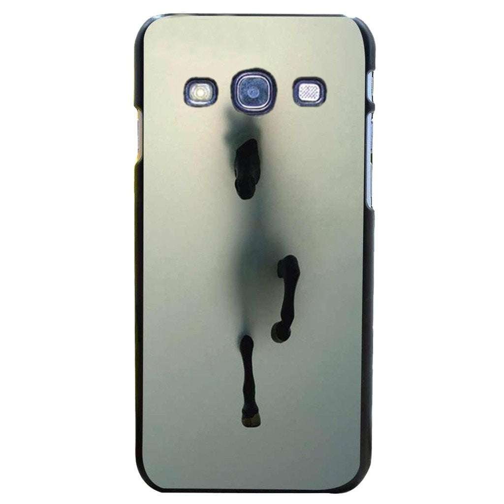 Coque pour Lenovo - Cheval Noir fond fumée