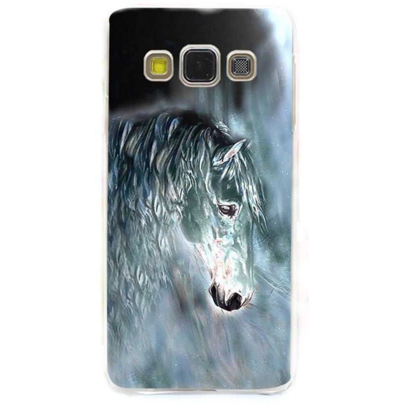 Coque pour SAMSUNG - Cheval bleu peinture d'art