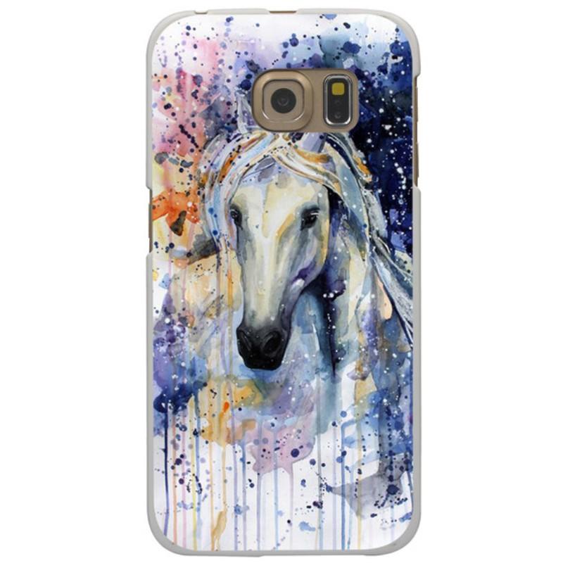 Coque pour Samsung - Cheval Aquarelle féerie Série S7, S7 Edge, J5, A5
