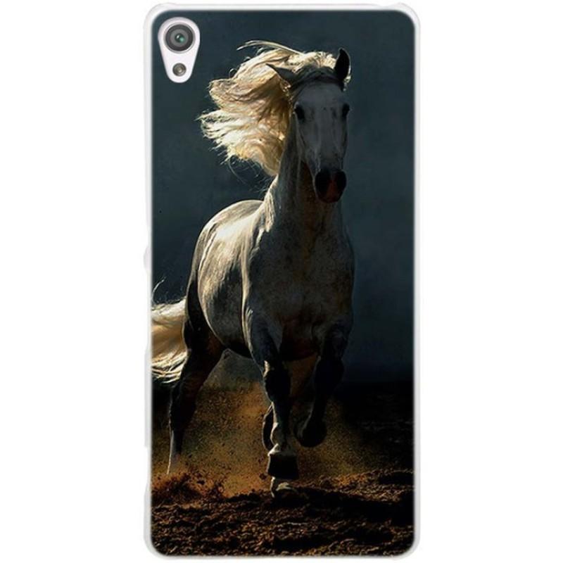 Coque pour Sony Images cheval blanc au galop - séries C, E, M, X, Z