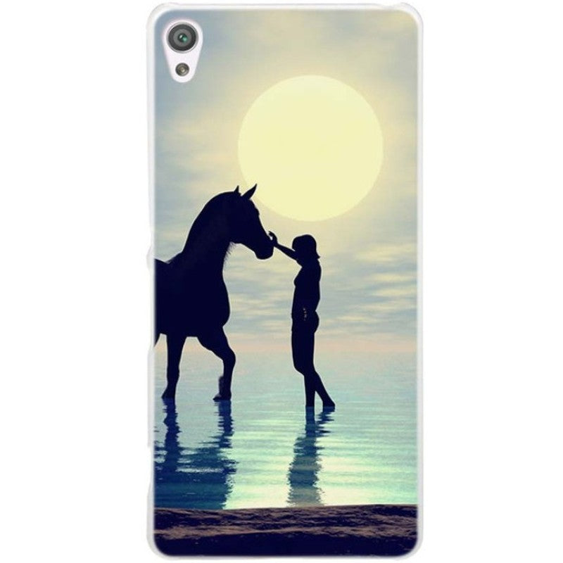 Coque pour Sony Images cheval couché de soleil - séries C, E, M, X, Z
