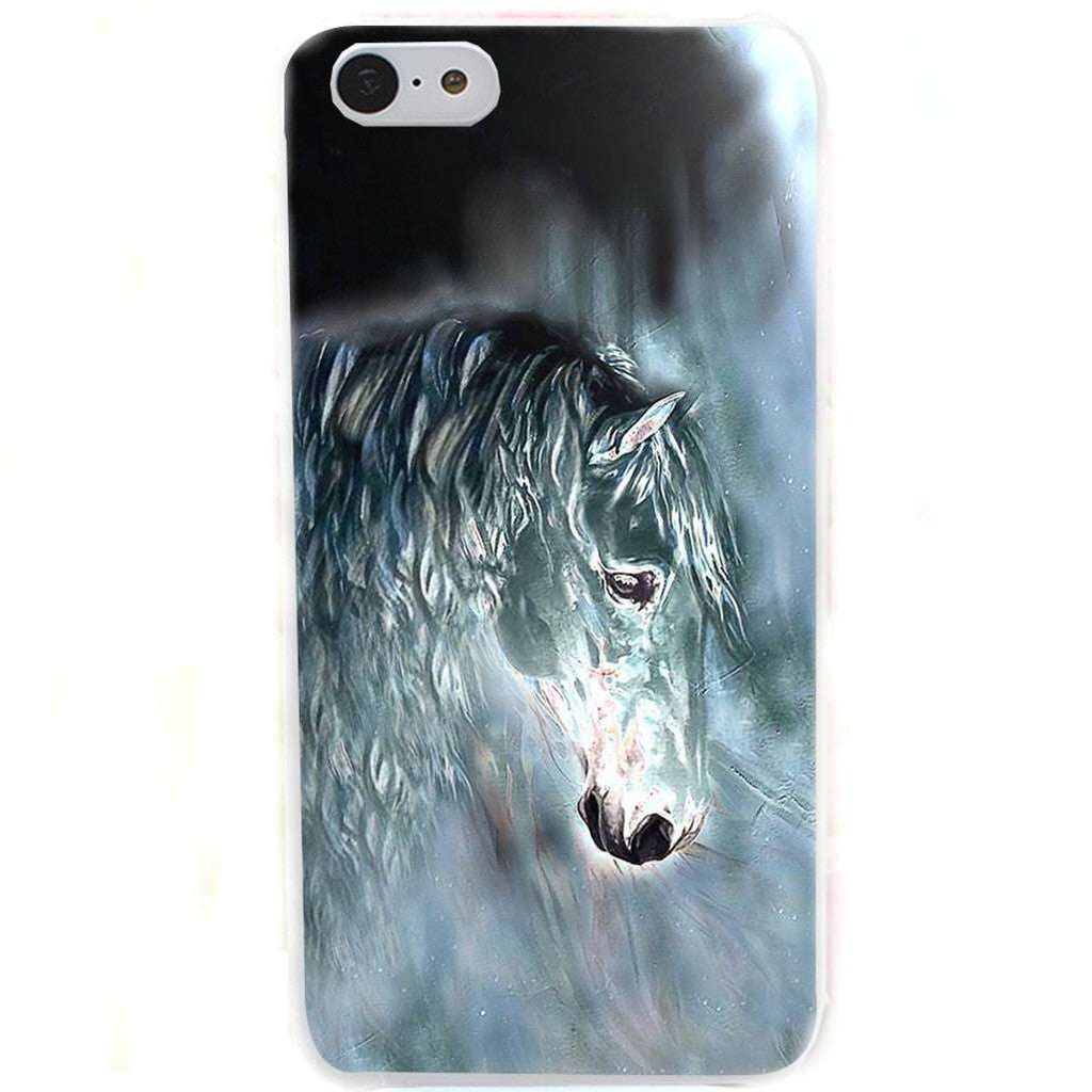 Coque pour iPhone - Cheval bleu peinture d'art - Série 5, 6, 6 Plus, 7, 8, 7 Plus, 8 Plus