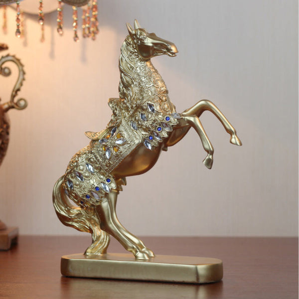 Objet bibelot Déco Cheval debout en résine