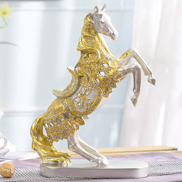 Objet bibelot Déco Cheval debout en résine