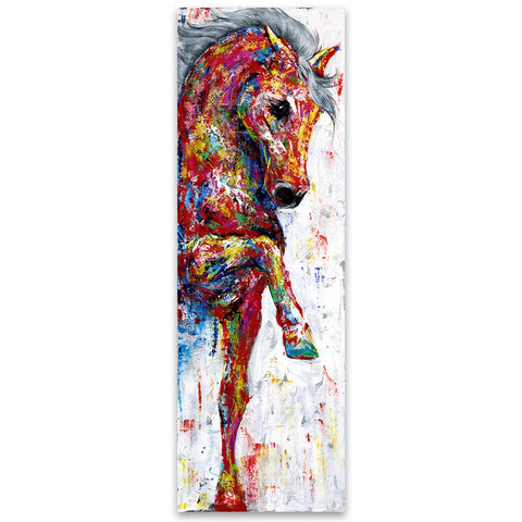 Tableau impression sur toile - Cheval crinière grise