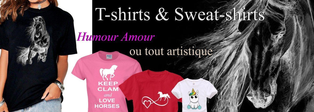 Des t-shirts imprimés de chevaux en tous genres, des slogans humoristiques inspiration équestre