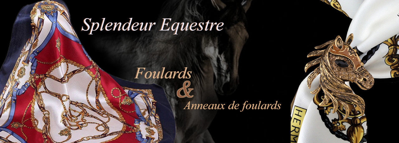 Foulards Equestre Chevaux Bagues anneaux de foulards