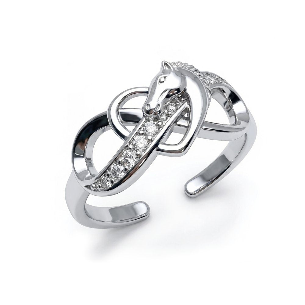 Bague AMBLE. Fer à cheval stylsé en argent avec rubs ou saphrs Bague AMBLE. Fer à cheval stylsé en argent avec rubs ou saphrs