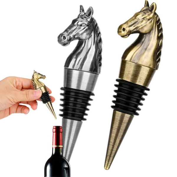 Bouchon de bouteille métallique tête de cheval