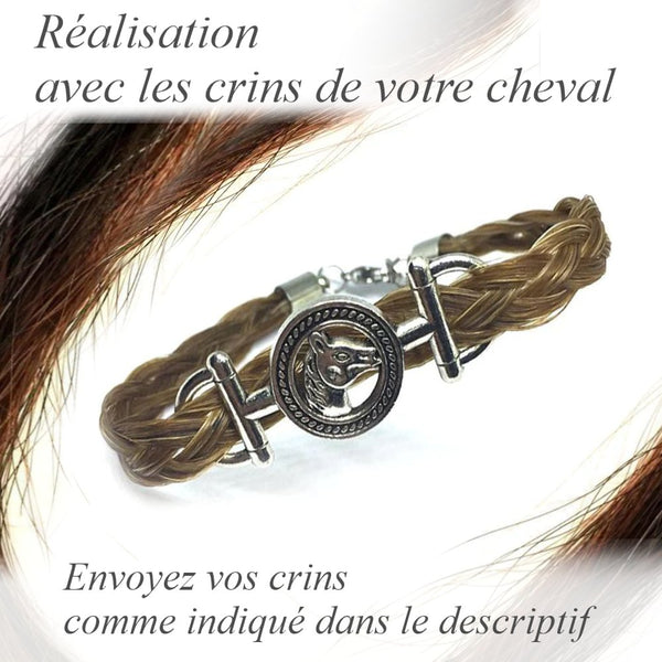 Bracelet avec les crins de votre cheval