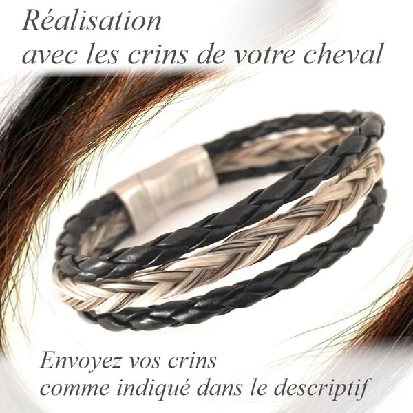 Bracelet avec les crins de votre cheval