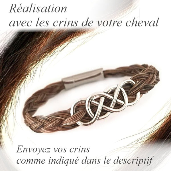 Bracelet avec les crins de votre cheval