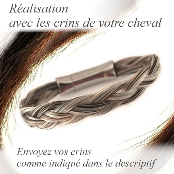 Bracelet avec les crins de votre cheval
