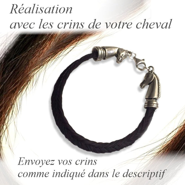 Bracelet avec les crins de votre cheval