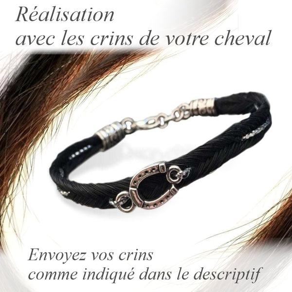 Bracelet avec les crins de votre cheval