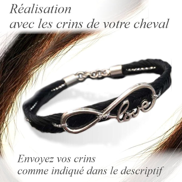 Bracelet avec les crins de votre cheval
