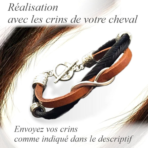Bracelet avec les crins de votre cheval