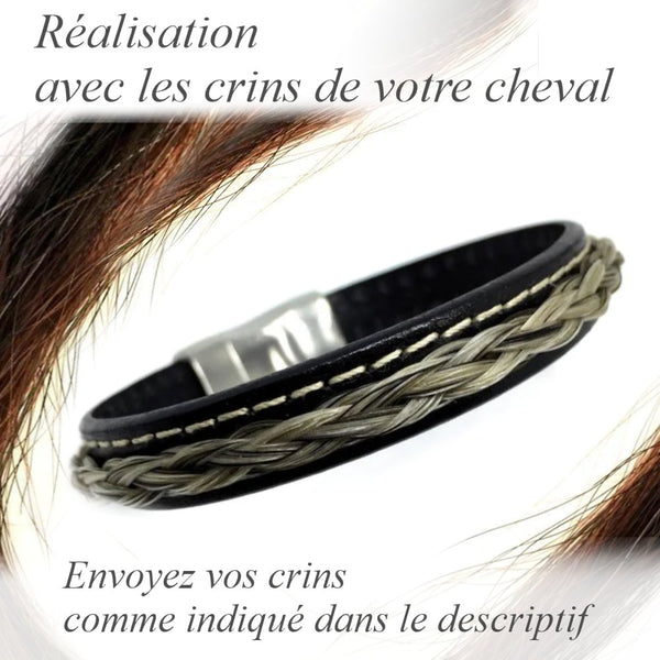 Bracelet avec les crins de votre cheval