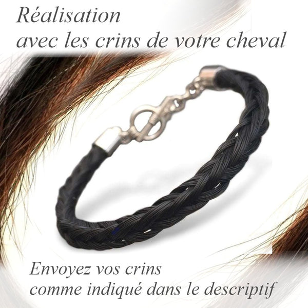 Bracelet avec les crins de votre cheval