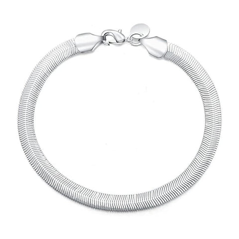 Bracelet ou collier Chaîne serpent plat