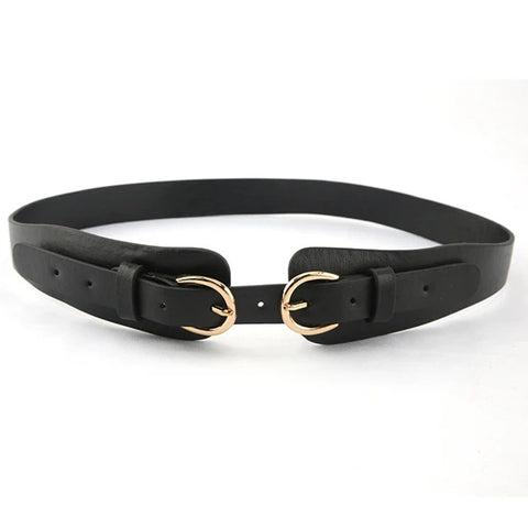 Ceinture femme - 2 boucles- Coupe mode large