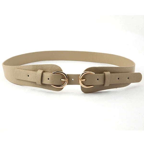 Ceinture femme - 2 boucles- Coupe mode large