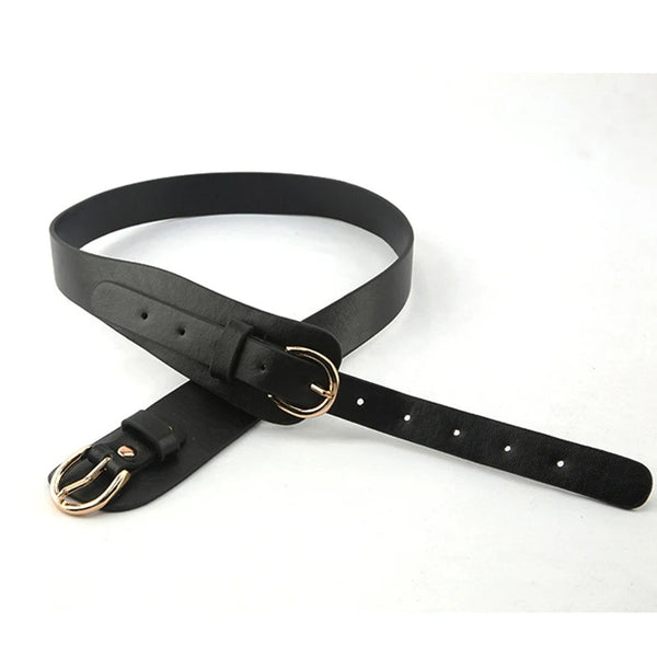 Ceinture femme - 2 boucles- Coupe mode large