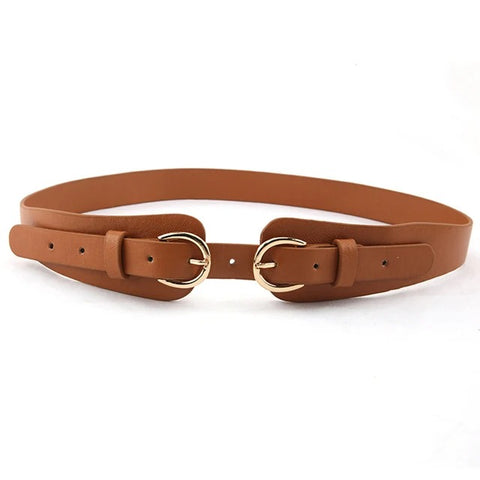 Ceinture femme - 2 boucles- Coupe mode large