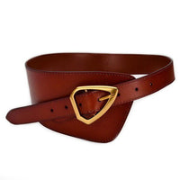 Ceinture femme - Cuir - Coupe mode large biais