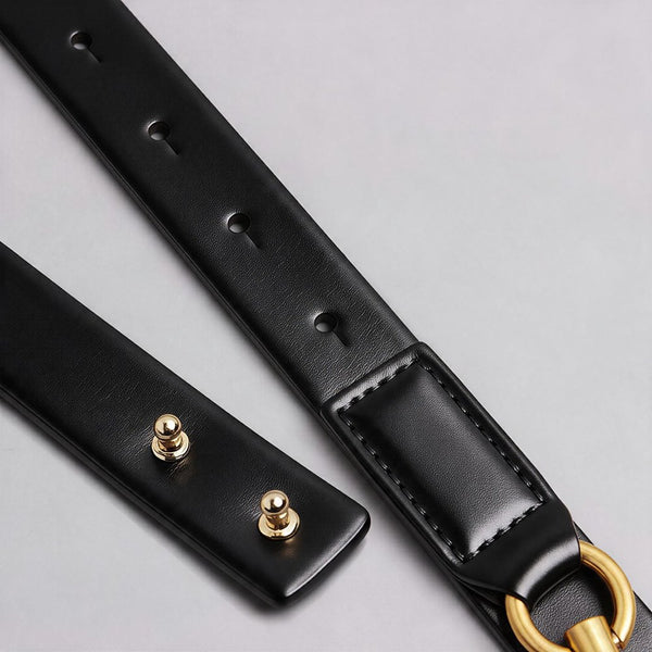 Ceinture femme Boucle mors de cheval - Couleur noir