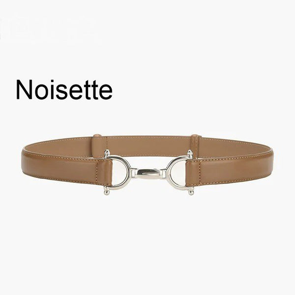 Ceinture femme Cuir véritable Boucle inox mors de cheval