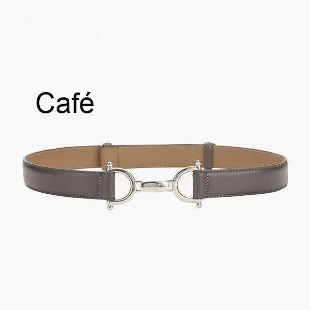 Ceinturon en cuir clous et rivets western double ardillon Ceinturon en cuir clous et rivets western double ardillon