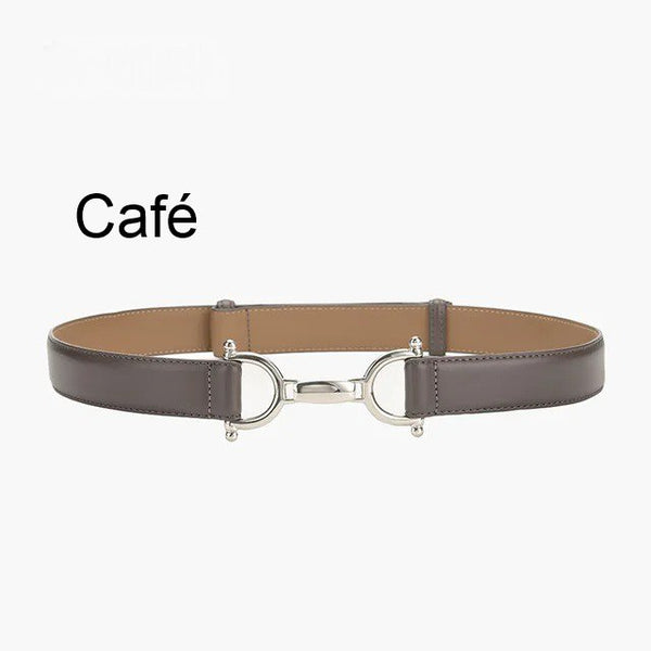 Ceinture femme Cuir véritable Boucle inox mors de cheval