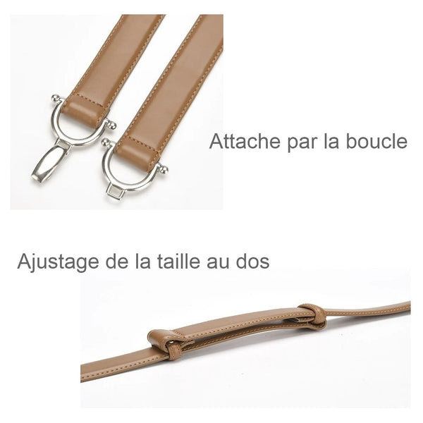 Ceinture femme Cuir véritable Boucle inox mors de cheval