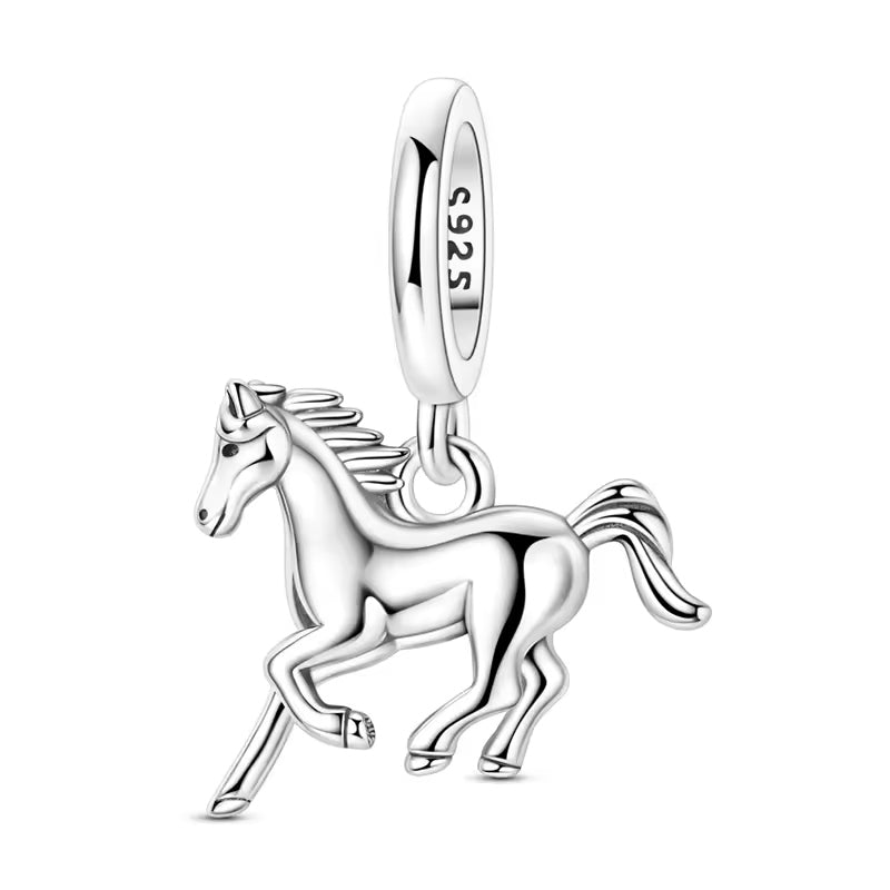 Charm Pendant - Petit cheval argent massif