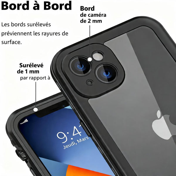 Coque de protection totale étanche Waterproof pour iPhone X, XS, XR, 11 à 16Pro Max