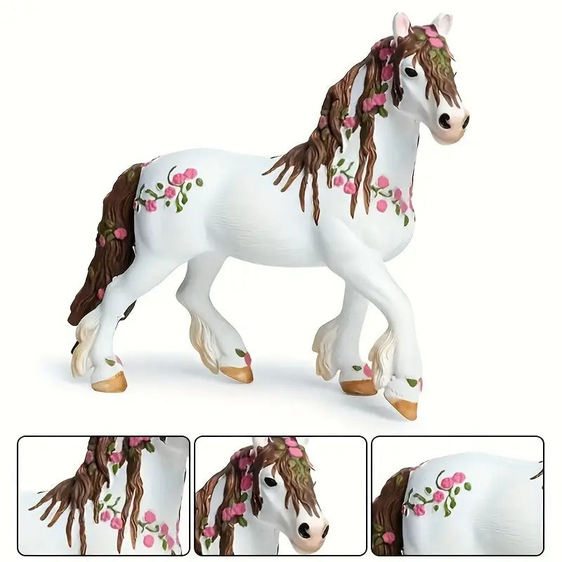 Figurines chevaux - jument 21cm avec poulain Figurines chevaux - jument 21cm avec poulain