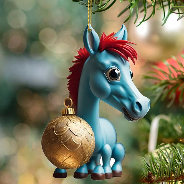 Figurines Cheval pour arbre de Noël