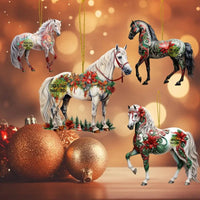 Figurines Cheval pour arbre de Noël (lot de 2 pièces)_