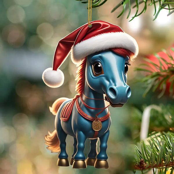 Figurines Cheval pour arbre de Noël