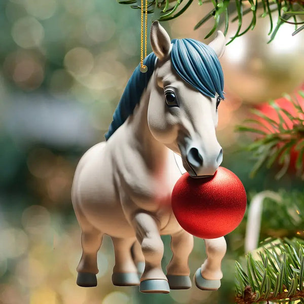 Figurines Cheval pour arbre de Noël