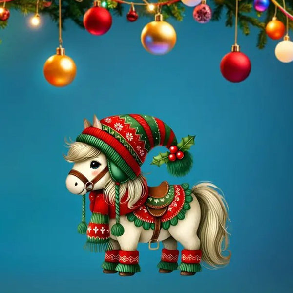 Figurines Cheval pour arbre de Noël_