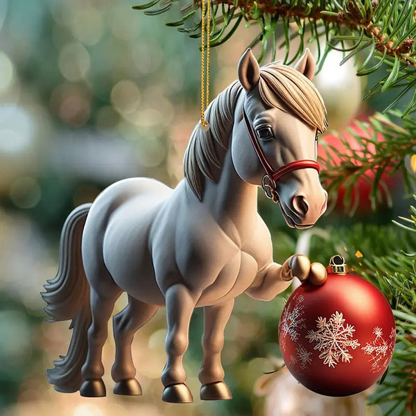 Figurines Cheval pour arbre de Noël