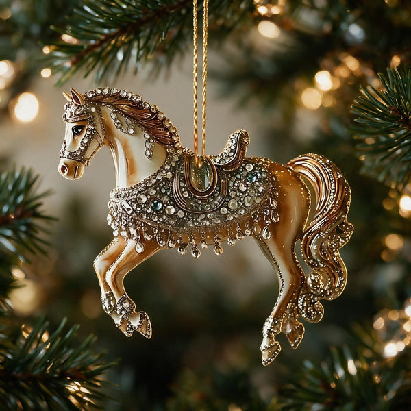 Figurines Cheval pour arbre de Noël
