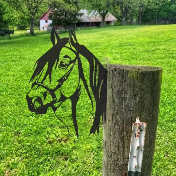 Copy of Motif tête de cheval en fer découpé au laser 