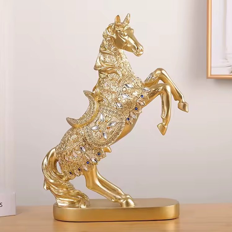 Objet bibelot Déco Cheval debout en résine