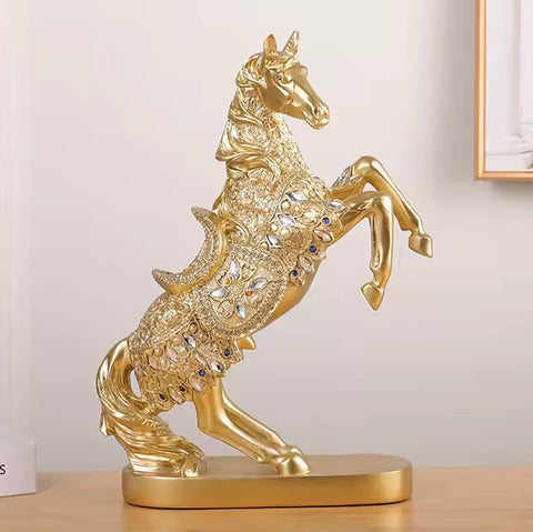 Objet bibelot Déco Cheval debout en résine